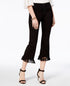 Cropped Fringe Trim Jeans
